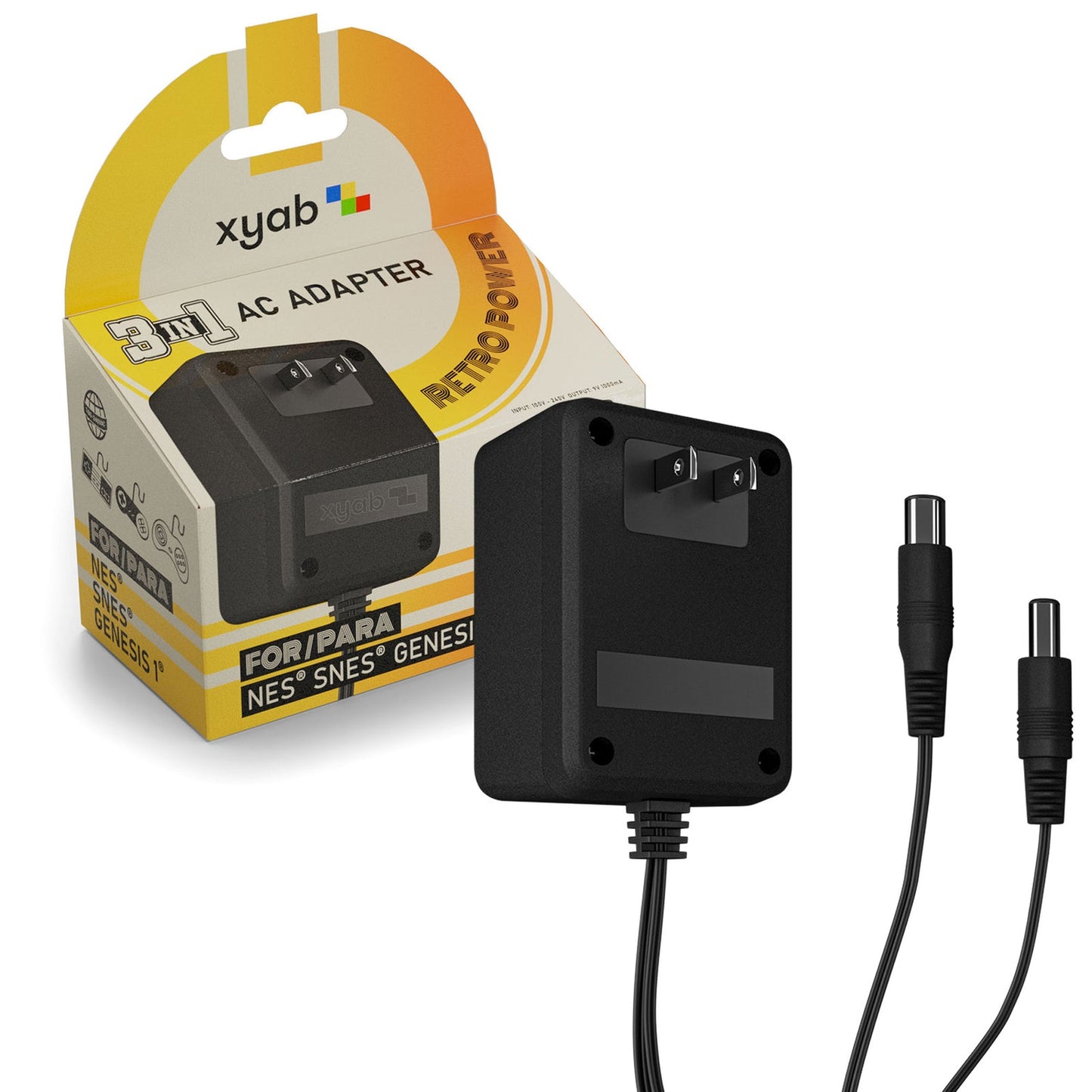 XYAB 3-in-1 AC Adapter (NES, SNES, Genesis 1)