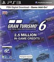 Gran Turismo 6 2.5 Million In-Game Credits (PAL Playstation 3)