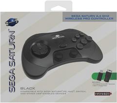 Retro-Bit Sega Saturn 2.4GHz Wireless Pro Controller Black (Sega Saturn)