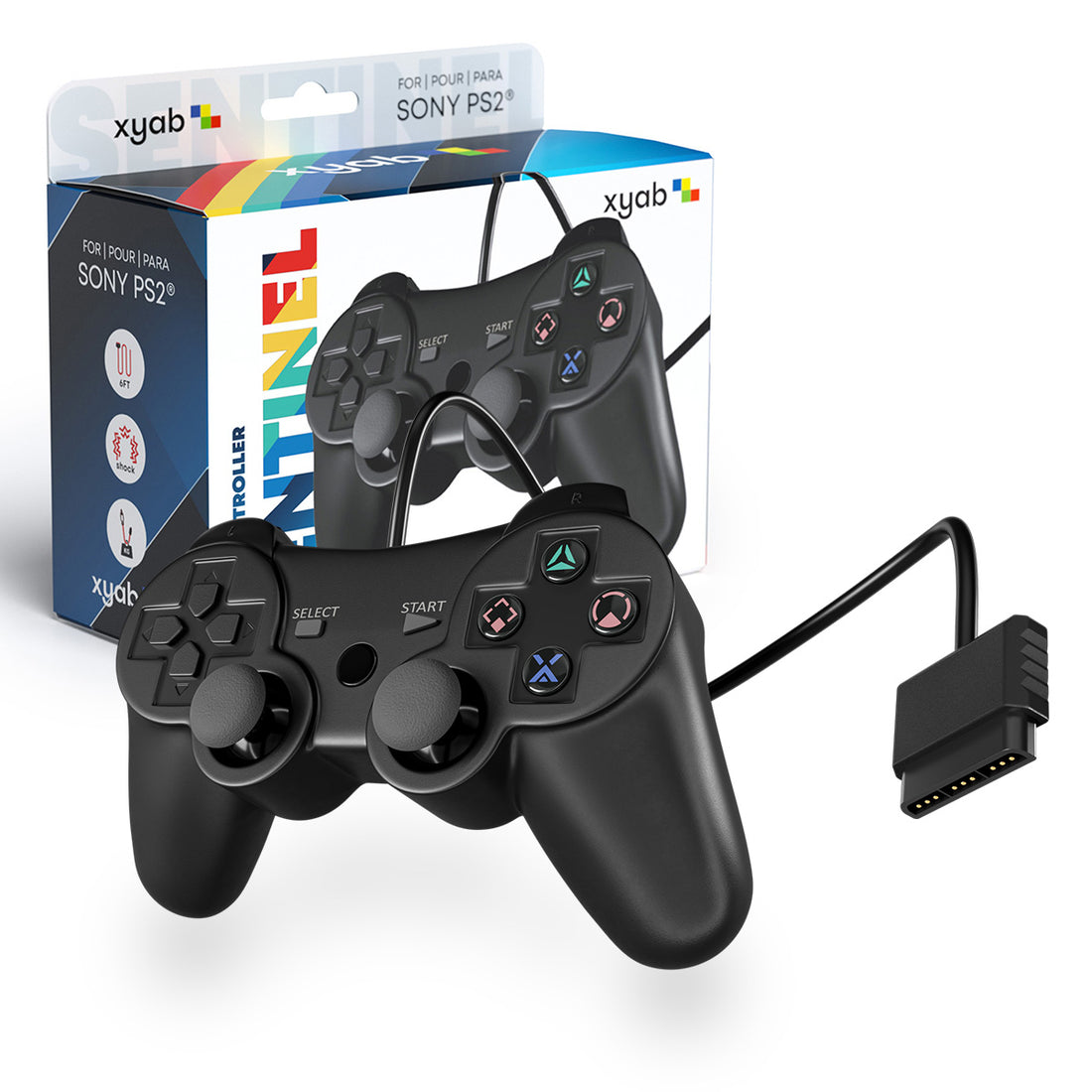 3rd Party Wired Playstation 2 Controller Sentinel (XYAB) (Playstation 2)